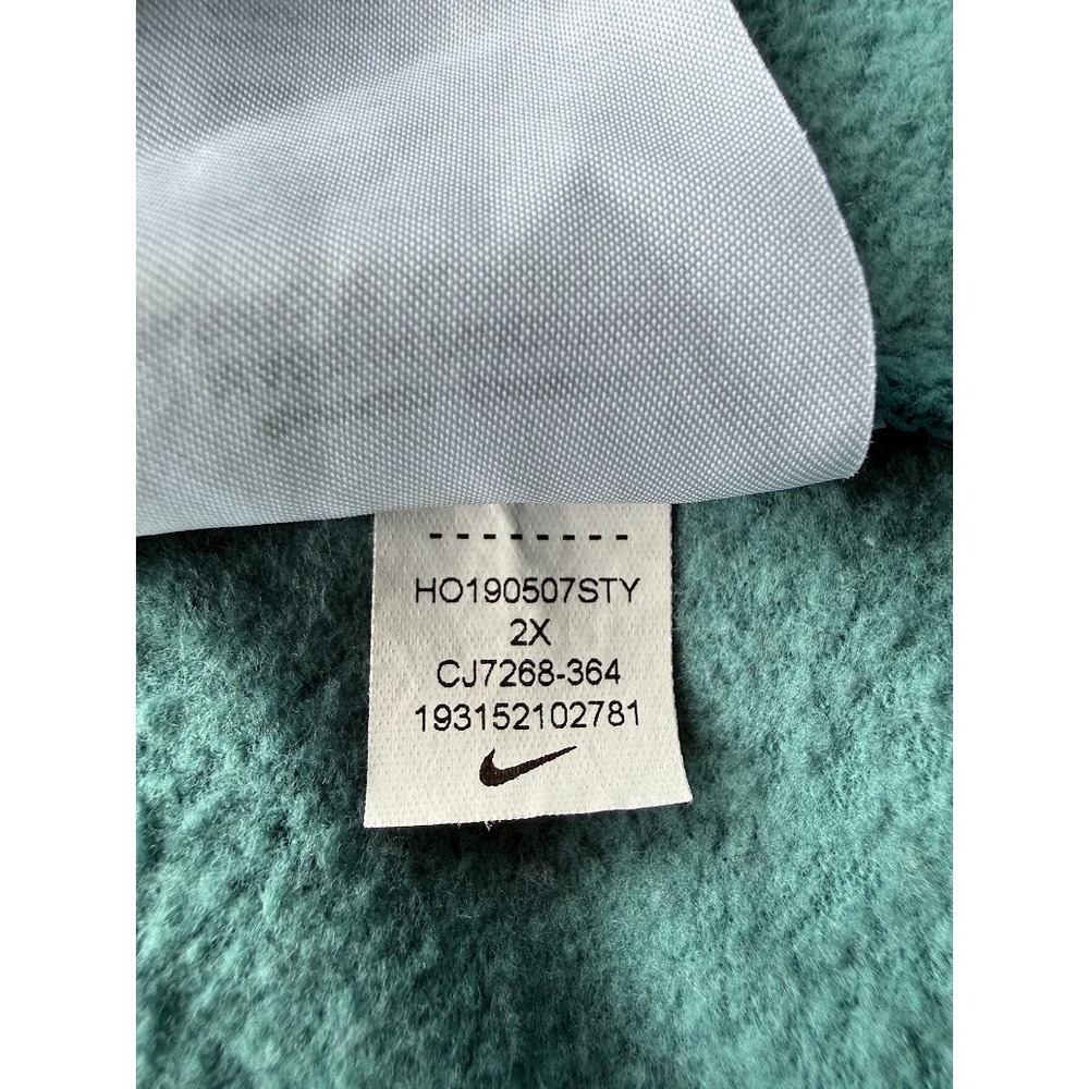 Nike Sweatshirt Men 2X Green Crew Neck Big Logo Pullover Casual Long Sleeve - Picture 12 of 13